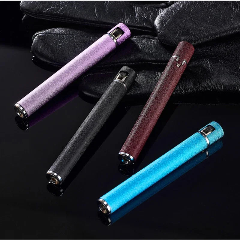 Mini Compact Open Flame Lighter Fire-free Butane Gas Metal Cigaretteshaped Grinding Wheel Lighters Smoking Accessories Cute