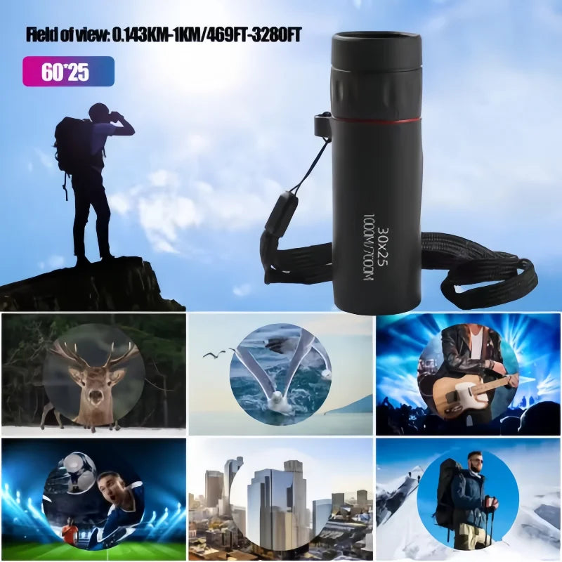 HD Mini Portable Monocular Telescope with Phone Holder – Outdoor Camping, Hunting & Birdwatching