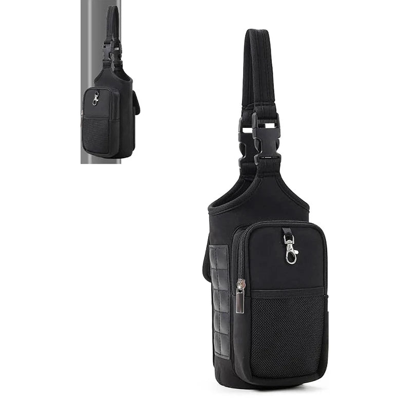 Magnetic Gym Sling Bag Water Bottle Cup Holder Bag,Portable Crossbody Water Bottle Phone Holder For Outdoor Sports Fitness