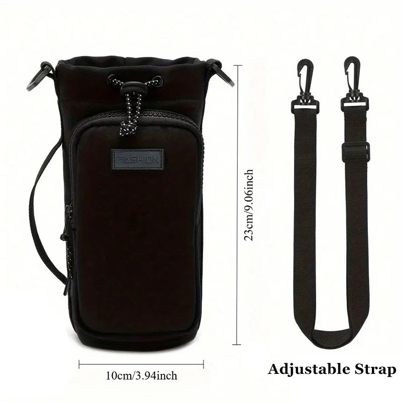 Portable Water Bottle Bag Outdoor Sports Phone Water Bottle Storage