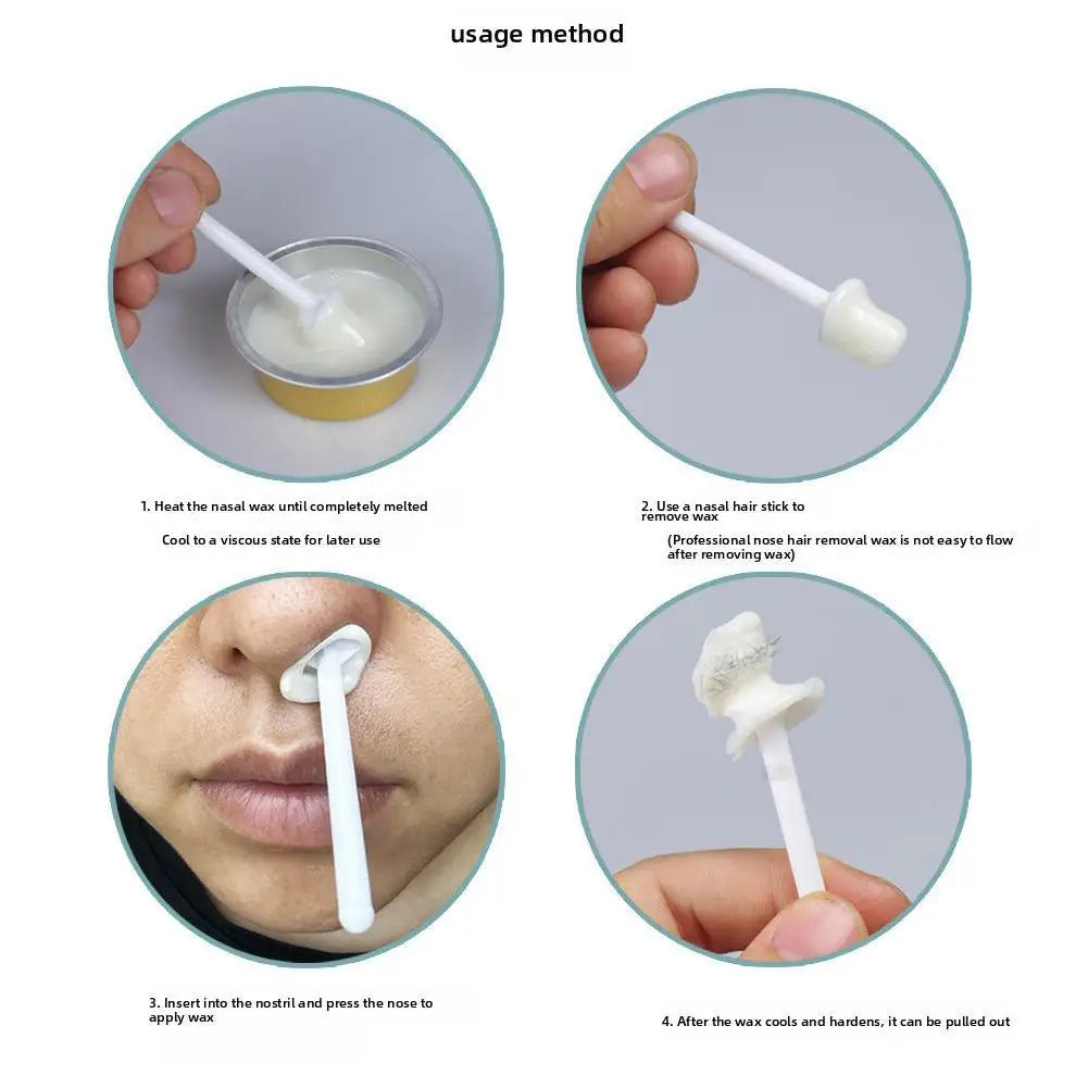 Portable Nose Wax Kit Painless Ear Nose Hair Removal Wax Kit Sticks Nail Wax Cleaning Nose Beauty 25g/50g For Men And Women