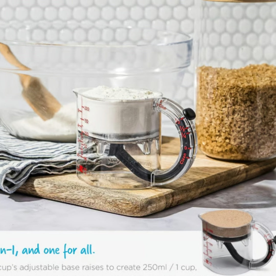 Versatile Adjustable Measuring Cup – 4-in-1 Space-Saving Kitchen Essential - Trending Products