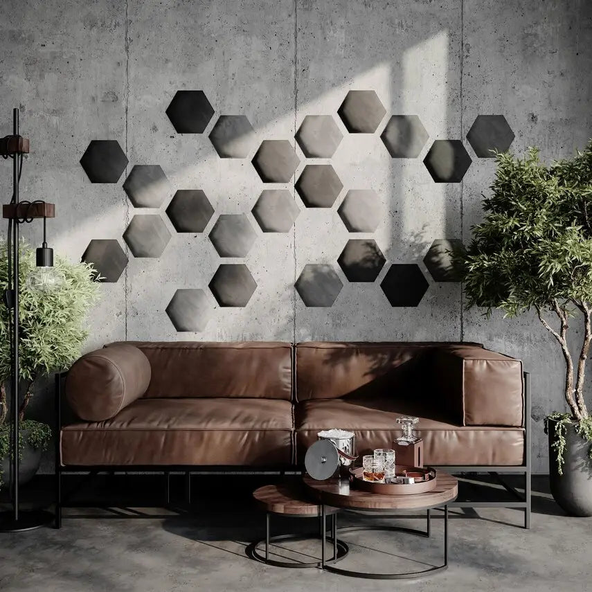 HEXAGON Acoustic Wall Panels | Soft Sound-Absorbing Tiles - Trending Products