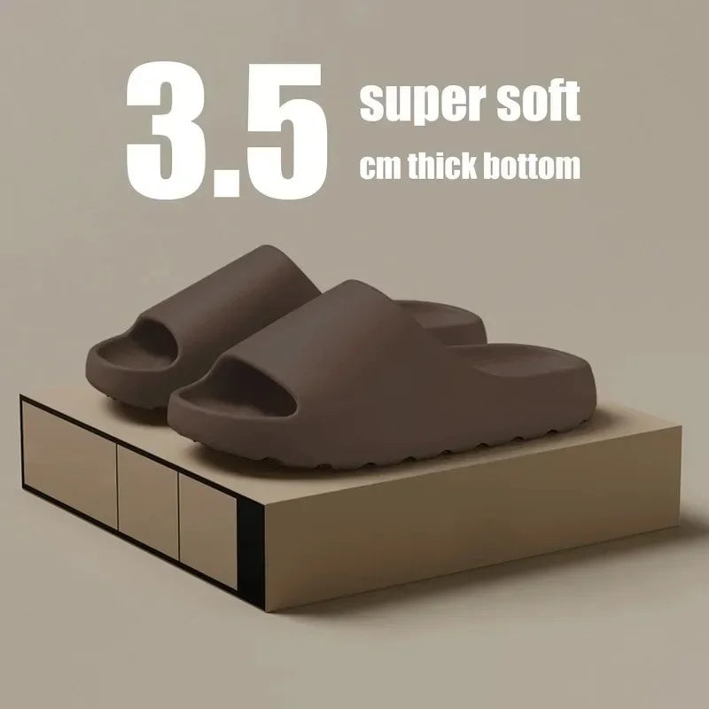Comfortable Thick-Soled Coconut Slippers – Non-Slip Summer Sandals for Women & Men