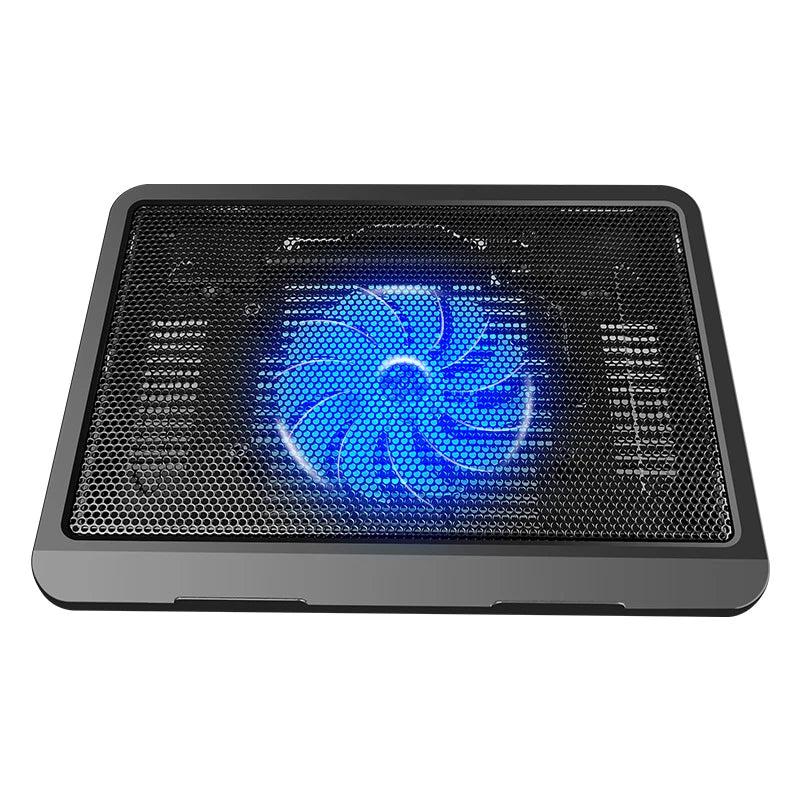Universal Laptop Cooling Pad – Quiet, Strong Fan for 14” Notebooks & Tablets
