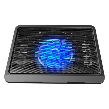 Universal Laptop Cooling Pad – Quiet, Strong Fan for 14” Notebooks & Tablets