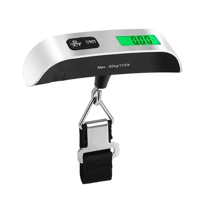 Portable Digital Luggage Scale with LCD Display – 110lb/50kg Travel Hanging Scale