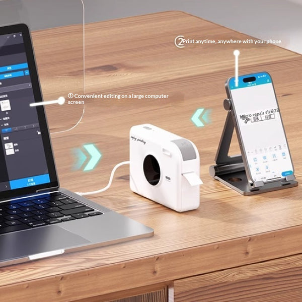 LabelFlux™ Mini Bluetooth Label Printer – Tragbarer Thermodrucker für Android & iOS