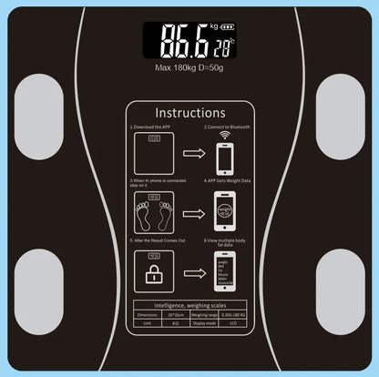 Body Fat Scale Smart Wireless Digital Bathroom Weight Scale Body Composition Analyzer With Smartphone App Bluetooth-compatible