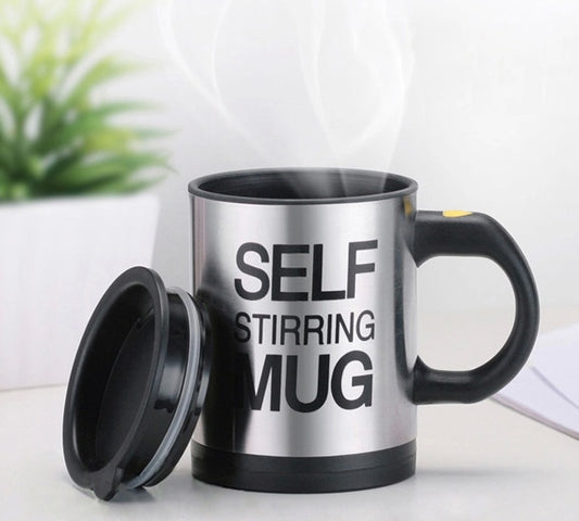 Automatic Stirring Glass Lazy Electric Mug – 400ml Stainless Steel Self-Stirring Coffee Cup with Leak-Proof Design - Trending Products 