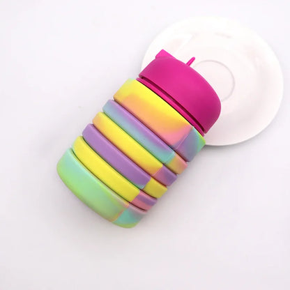 Silicone Collapsible Water Bottles,Portable Foldable Expandable Sports Cups, Leak Proof Reusable ,for Outdoor Activities Travel.