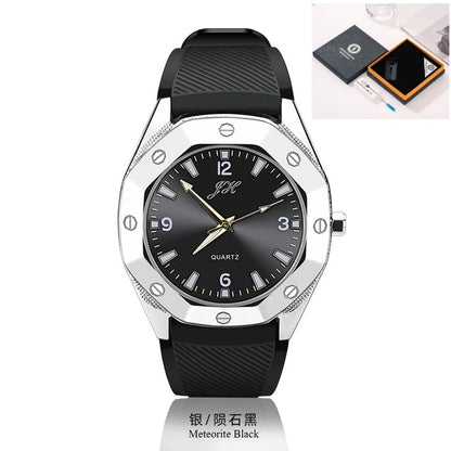 Windproof USB Rechargeable Watch Lighter – Multifunctional Metal Wristwatch with Replaceable Tungsten Wire, Creative Men’s Gift
