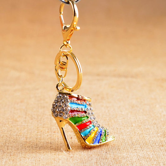 Crystal High Heel Shoes Keychain - Trending Products 