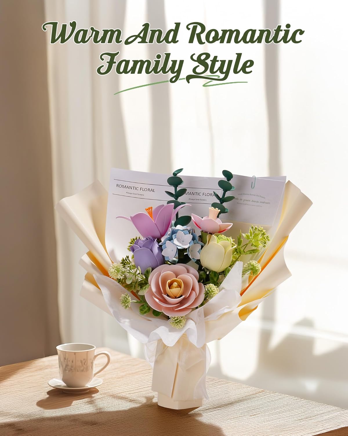 ROBOTIME Spring Time Bouquet™ – 3D Kunststoff-Blumenpuzzle & DIY Modell-Bausatz