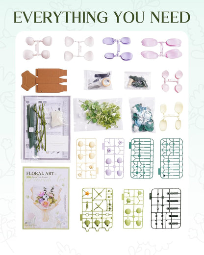 ROBOTIME Spring Time Bouquet™ – 3D Kunststoff-Blumenpuzzle & DIY Modell-Bausatz