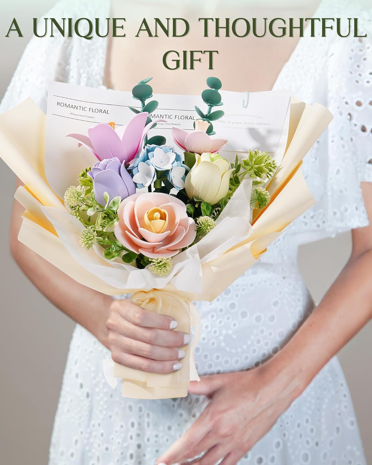 ROBOTIME Spring Time Bouquet™ – 3D Kunststoff-Blumenpuzzle & DIY Modell-Bausatz