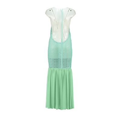 Open Back Cotton Crochet Dress Green on Green - Trending Products 