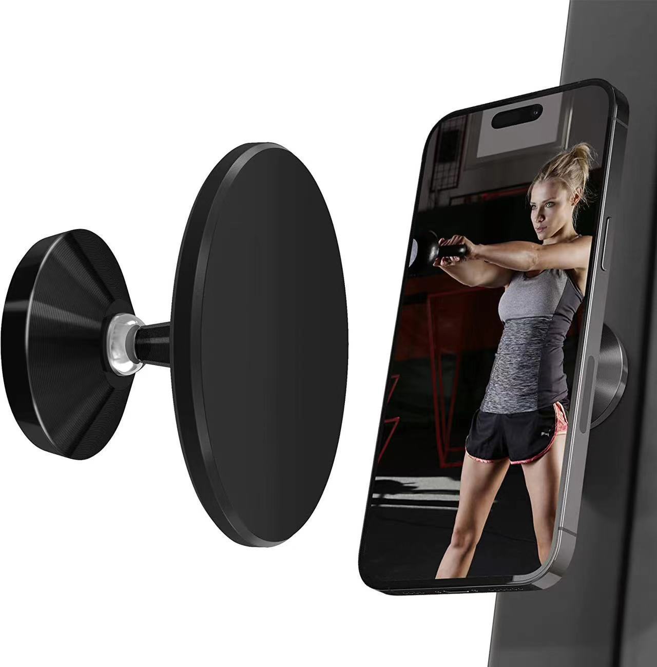 Magnetic Aluminum Alloy Phone Holder – 360° Rotating Gym & Home Mount | Strong Magnetic Grip | TrendingsDE - Trending Products 