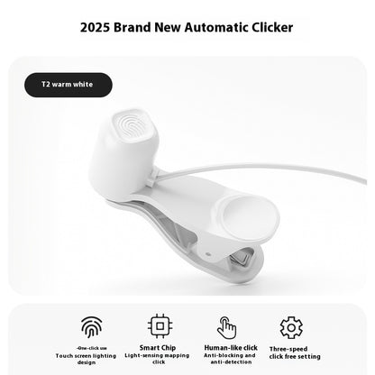 Automatischer USB Auto-Clicker Button mit Digital-Display – Clip-On, Aufladbar, Universal