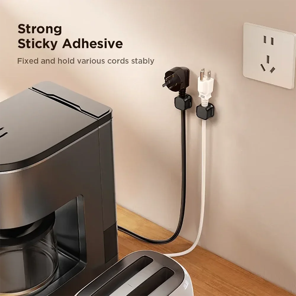 2-6PCS Magnetic Cable Clip Magnetic Cable Winder Cord Organizer Adjustable Cord Holder Under Desk Cable Management Holder