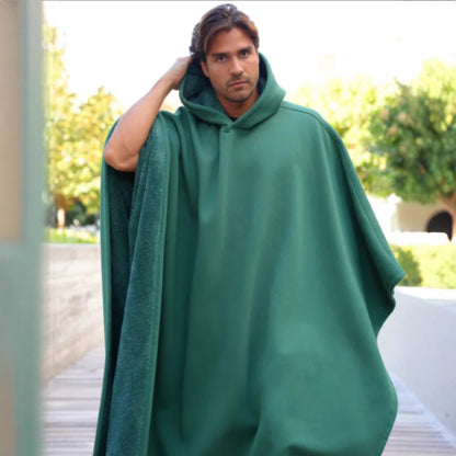 Woolen Loose Cape Top – Unisex Cloak-Style Sleeveless Poncho for Men and Women