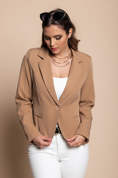 Blazer s klasičnim ovratnikom Softina, kamelja - Trending Products 