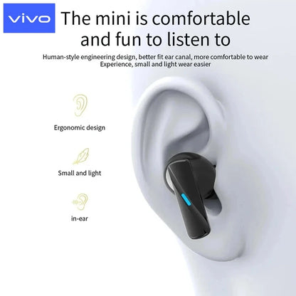 VIVO Wireless Bluetooth Earphones TWS Sports Headphones Earbuds Dual HD Mic Headset LED Display Gaming Earphone For IOS NEW