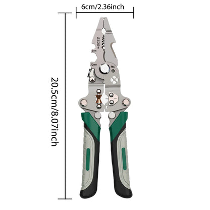 Foldable Wire Stripper with Pulley Design – Multi-Function Electrician Wire Splitter & Crimping Pliers