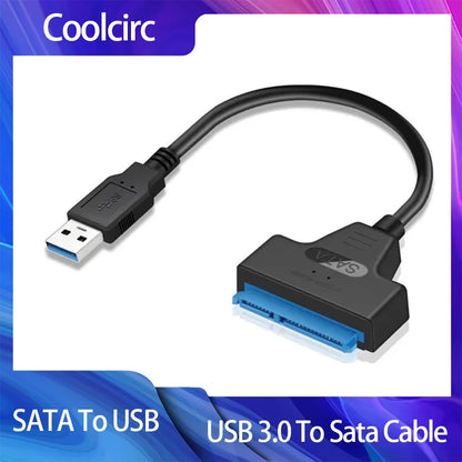 Coolcirc USB 3.0 to SATA Cable for 2.5” External HDD & SSD – Fast Hard Drive Adapter