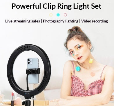 LumiGlow ProClip™ Studio Licht – 26cm gebogenes LED Ringlicht mit Ultra-Grip Klemme