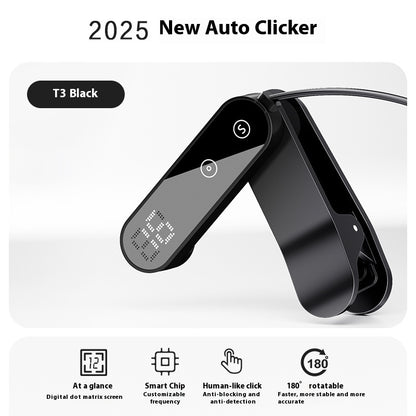Automatischer USB Auto-Clicker Button mit Digital-Display – Clip-On, Aufladbar, Universal