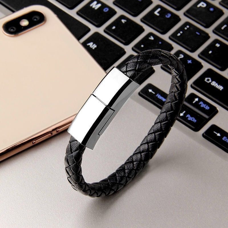 USB Charging Cable Bracelet – Stylish Wearable Data Cord for iPhone, Android & USB-C Devices - Trending Products 