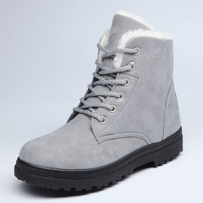 FrostLoom ArcticPlush™ Damen Winter Schneestiefel – Warme Plüsch Knöchelstiefel mit rutschfester Gummisohle