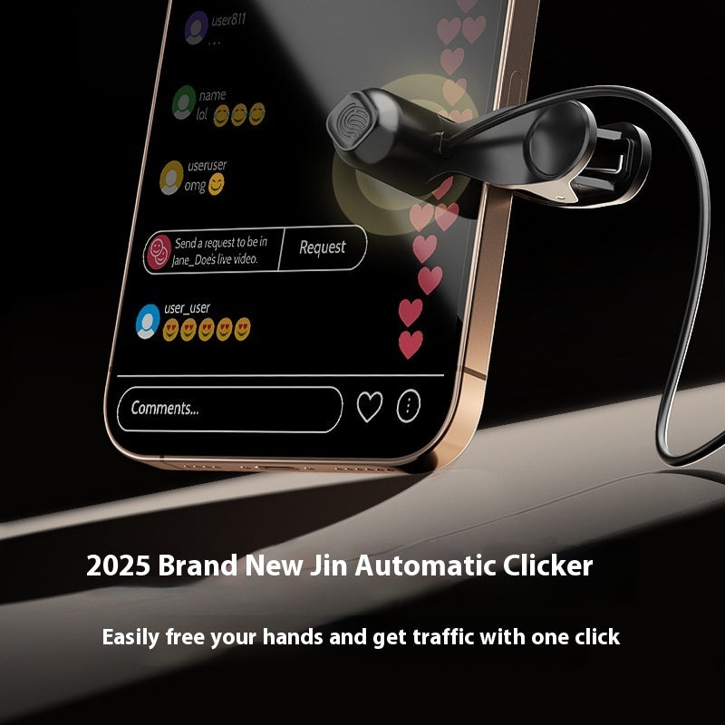 Automatischer USB Auto-Clicker Button mit Digital-Display – Clip-On, Aufladbar, Universal