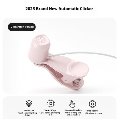 Automatischer USB Auto-Clicker Button mit Digital-Display – Clip-On, Aufladbar, Universal