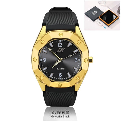 Windproof USB Rechargeable Watch Lighter – Multifunctional Metal Wristwatch with Replaceable Tungsten Wire, Creative Men’s Gift