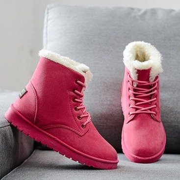SnowLuxe CloudFur™ Damen Winter Stiefel – Warme Plüsch Knöchelschuhe aus Wildleder