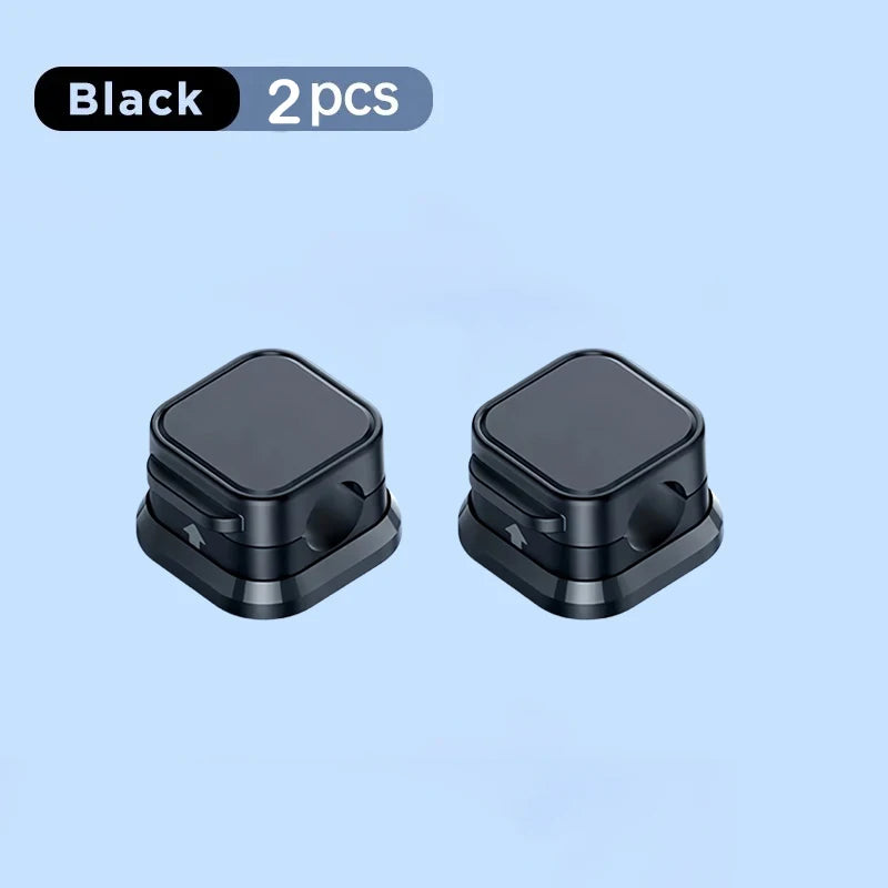 2-6PCS Magnetic Cable Clip Magnetic Cable Winder Cord Organizer Adjustable Cord Holder Under Desk Cable Management Holder