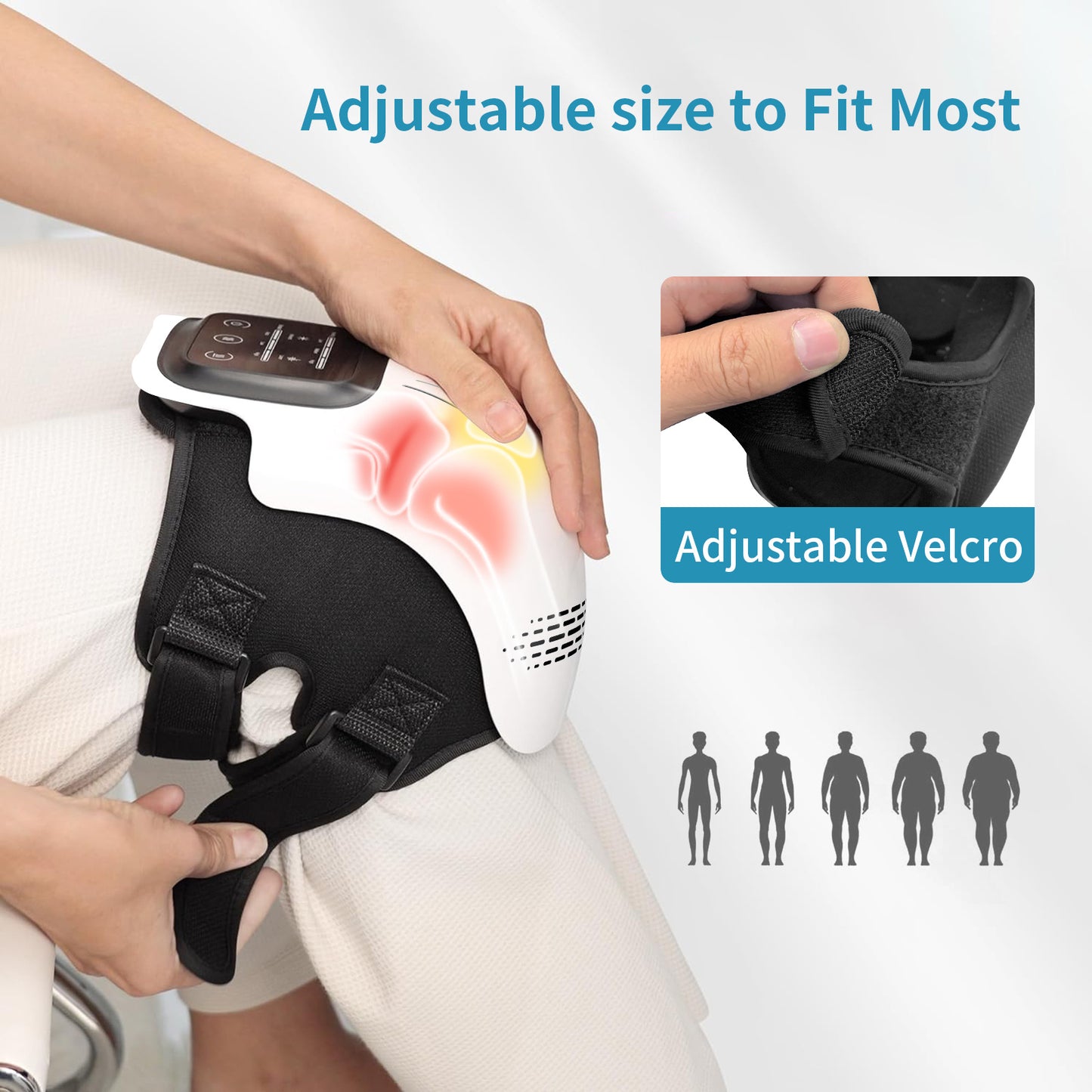 Intelligent Electric Knee Massager with Heat, Vibration & Infrared Therapy – Rechargeable Pain Relief for Joint Care at Home
