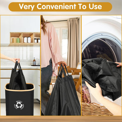 XL Pfandflaschen-Sammelbehälter mit Deckel – Faltbarer Recycling-Korb für die Küche