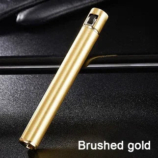 Mini Compact Open Flame Lighter Fire-free Butane Gas Metal Cigaretteshaped Grinding Wheel Lighters Smoking Accessories Cute
