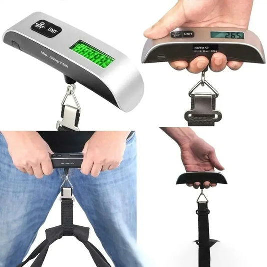 Portable Digital Luggage Scale with LCD Display – 110lb/50kg Travel Hanging Scale