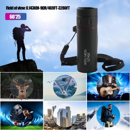 HD Mini Portable Monocular Telescope with Phone Holder – Outdoor Camping, Hunting & Birdwatching