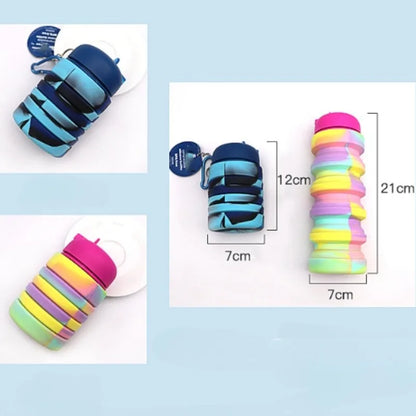 Silicone Collapsible Water Bottles,Portable Foldable Expandable Sports Cups, Leak Proof Reusable ,for Outdoor Activities Travel.