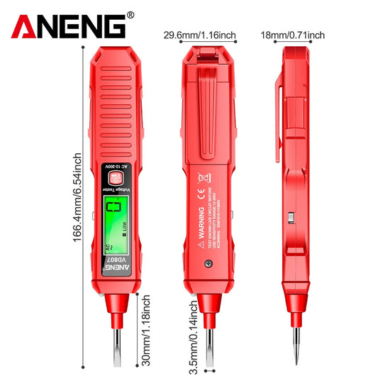 ANENG VD807 One-word Induction Portable 50/60Hz Smart Electric Pen Tester NCV Sensor AC 12-300V Non-contact Wire Detector Tools