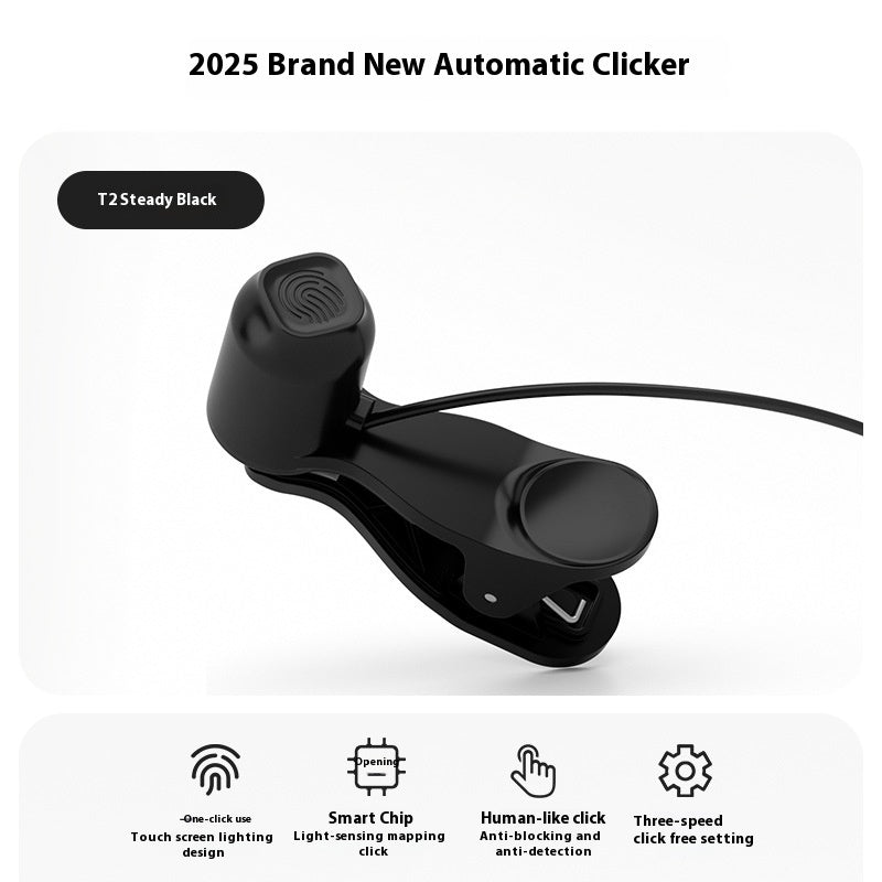 Automatischer USB Auto-Clicker Button mit Digital-Display – Clip-On, Aufladbar, Universal