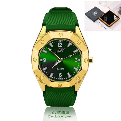 Windproof USB Rechargeable Watch Lighter – Multifunctional Metal Wristwatch with Replaceable Tungsten Wire, Creative Men’s Gift