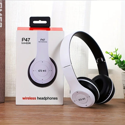 Wireless Over-Ear Bluetooth Headphones with Mic – Noise Cancelling, Foldable, Waterproof, HIFI Sound
