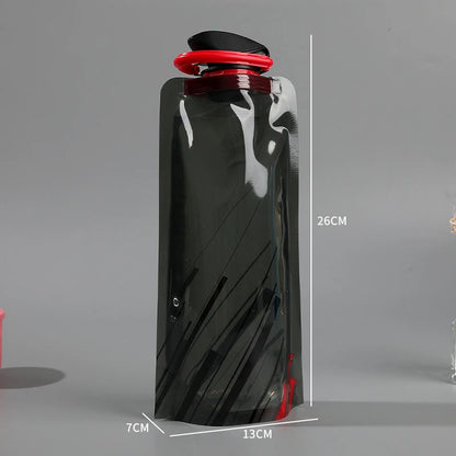 700mL Reusable Sports Travel Portable Collapsible Folding Drink Water Bottle Kettle Outdoor Sports Plastic Water Bottle