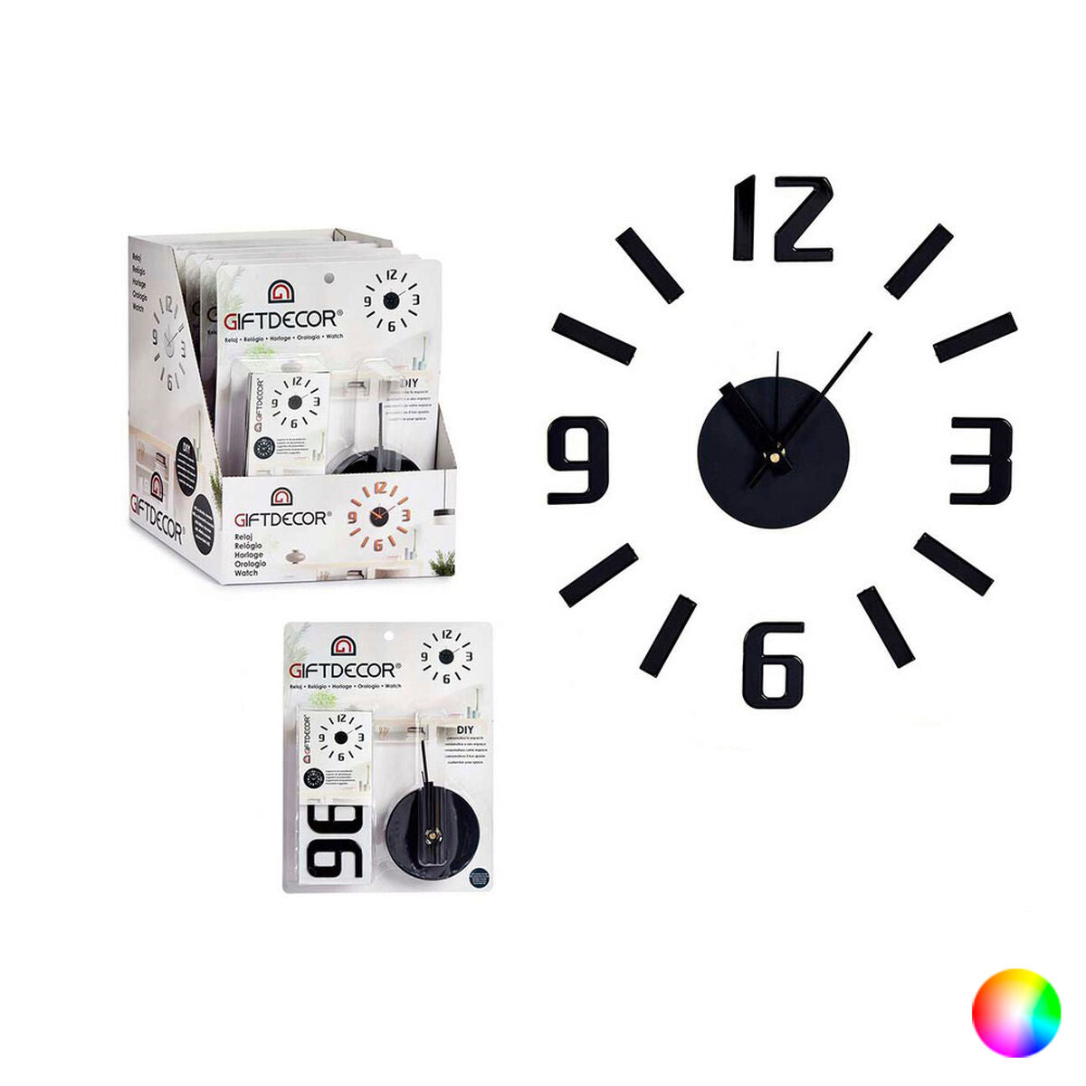 Wall Clock Adhesive ABS Ø 35 cm - Trending Products 